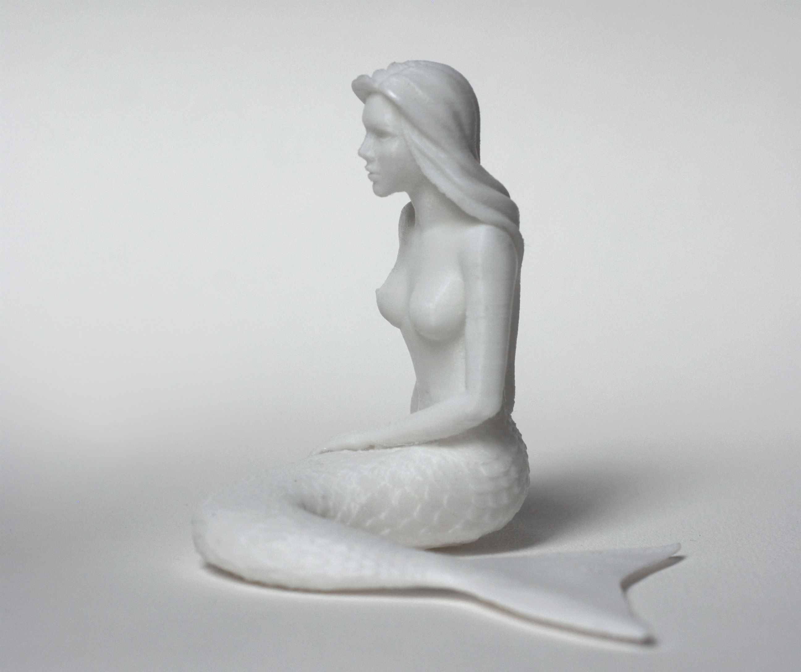 Mermaid Sculpture 3D Model Low-poly 3D model_13