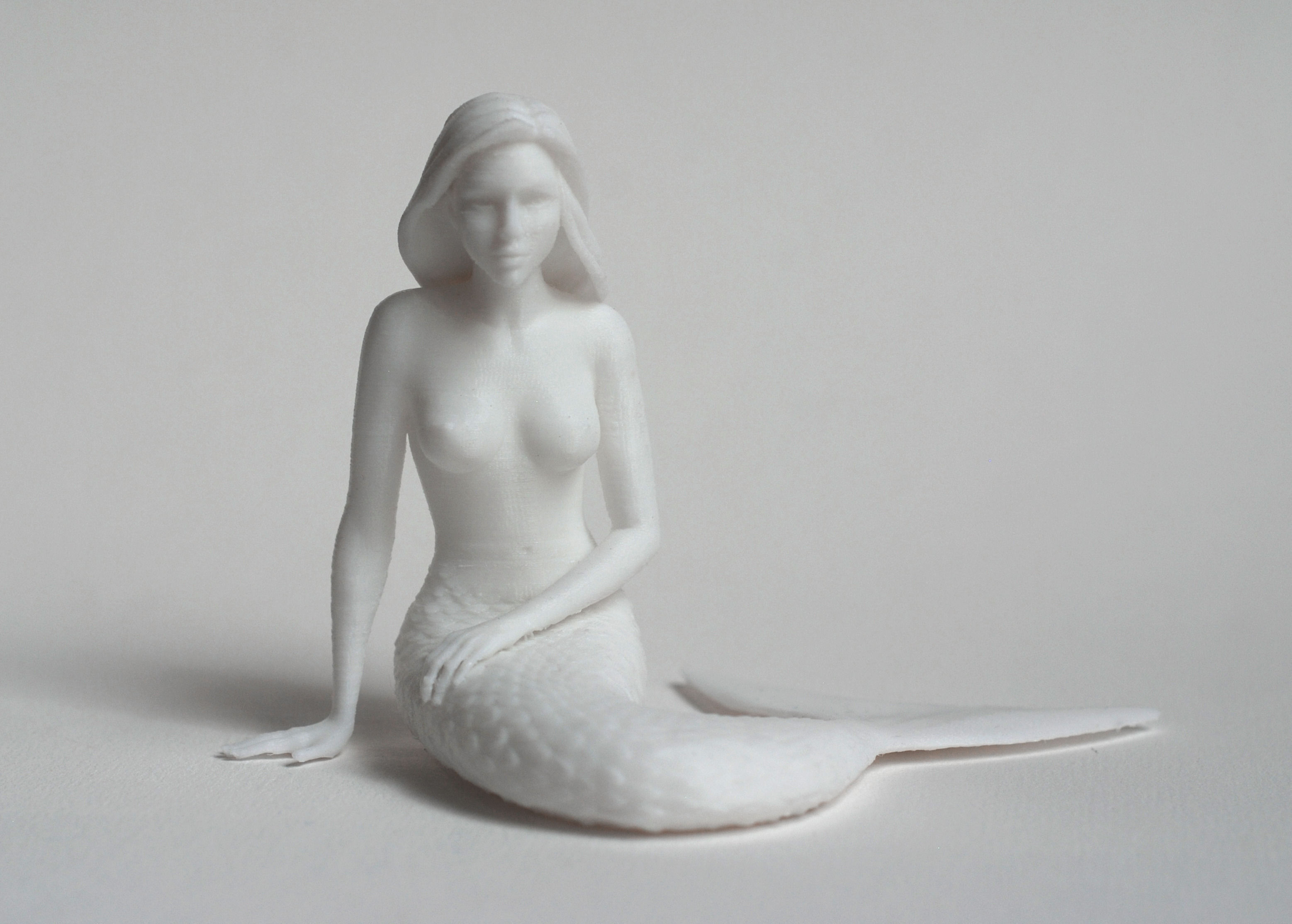 Mermaid Sculpture 3D Model Low-poly 3D model_11