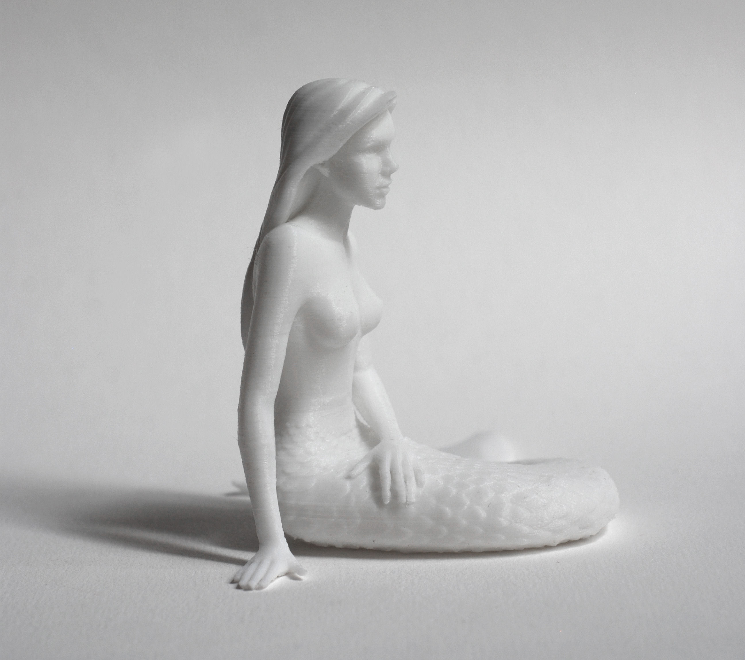 Mermaid Sculpture 3D Model Low-poly 3D model_12