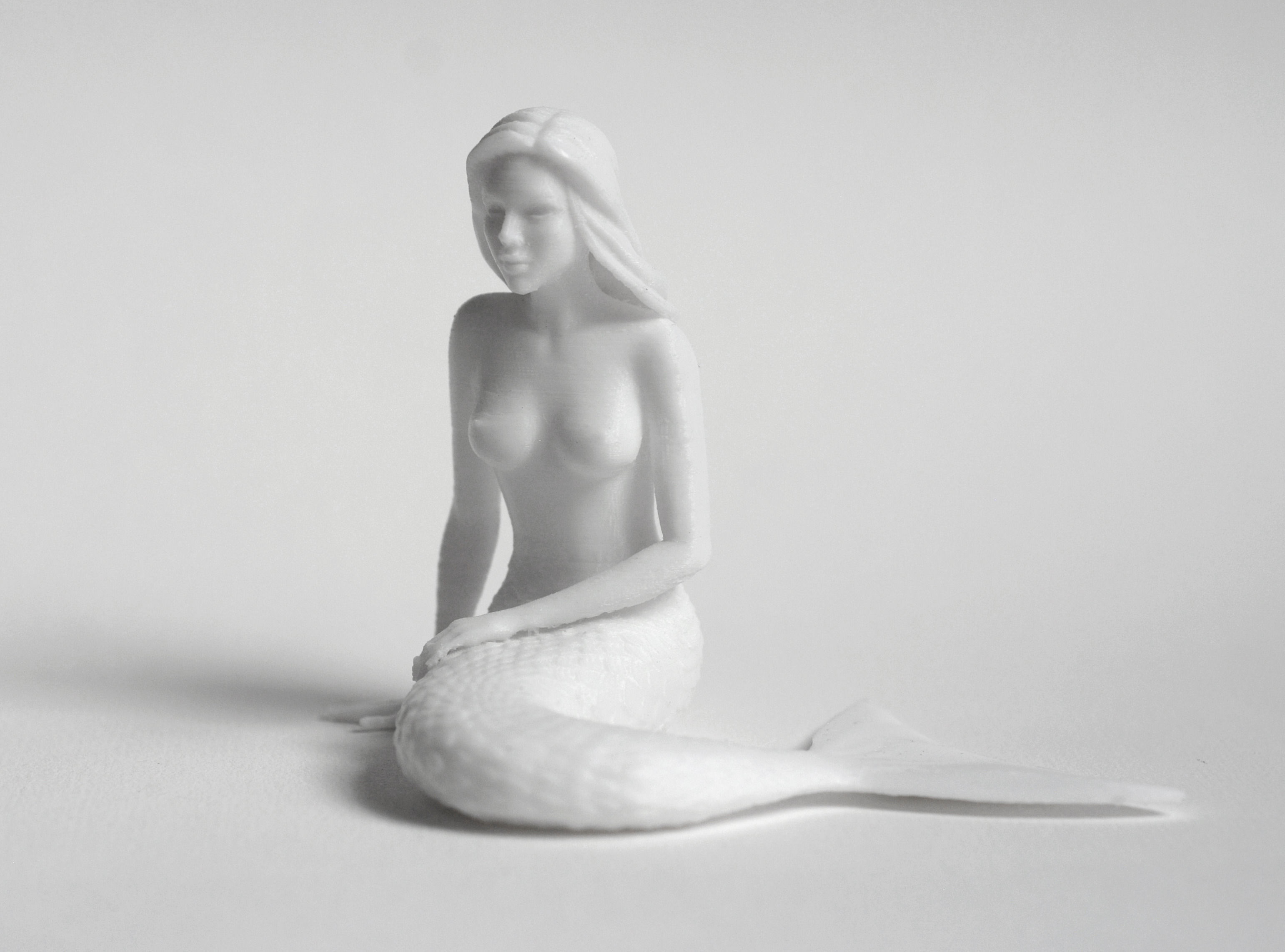Mermaid Sculpture 3D Model Low-poly 3D model_9