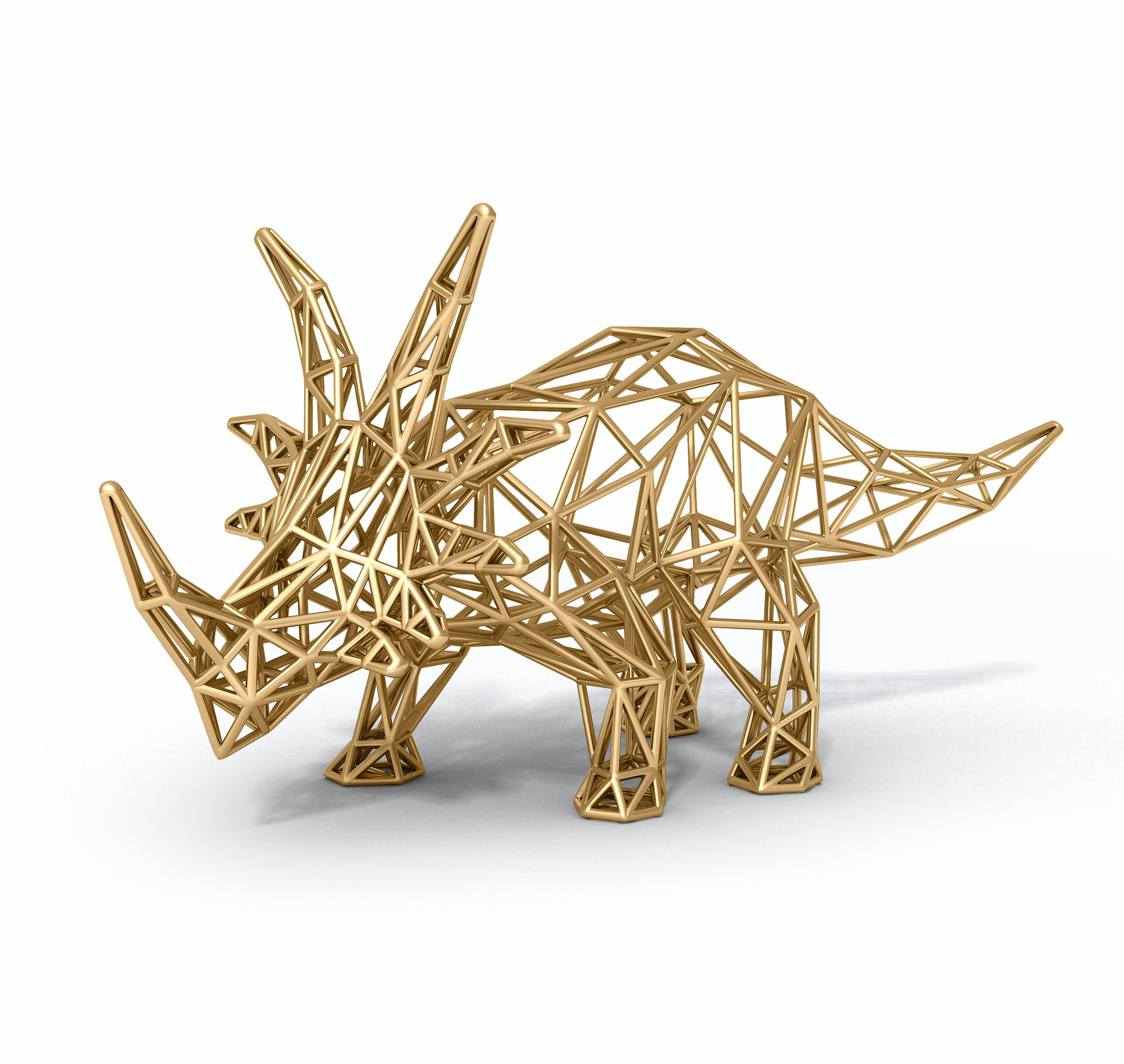 Styracosaurus Structural Frame Low-poly 3D model_1