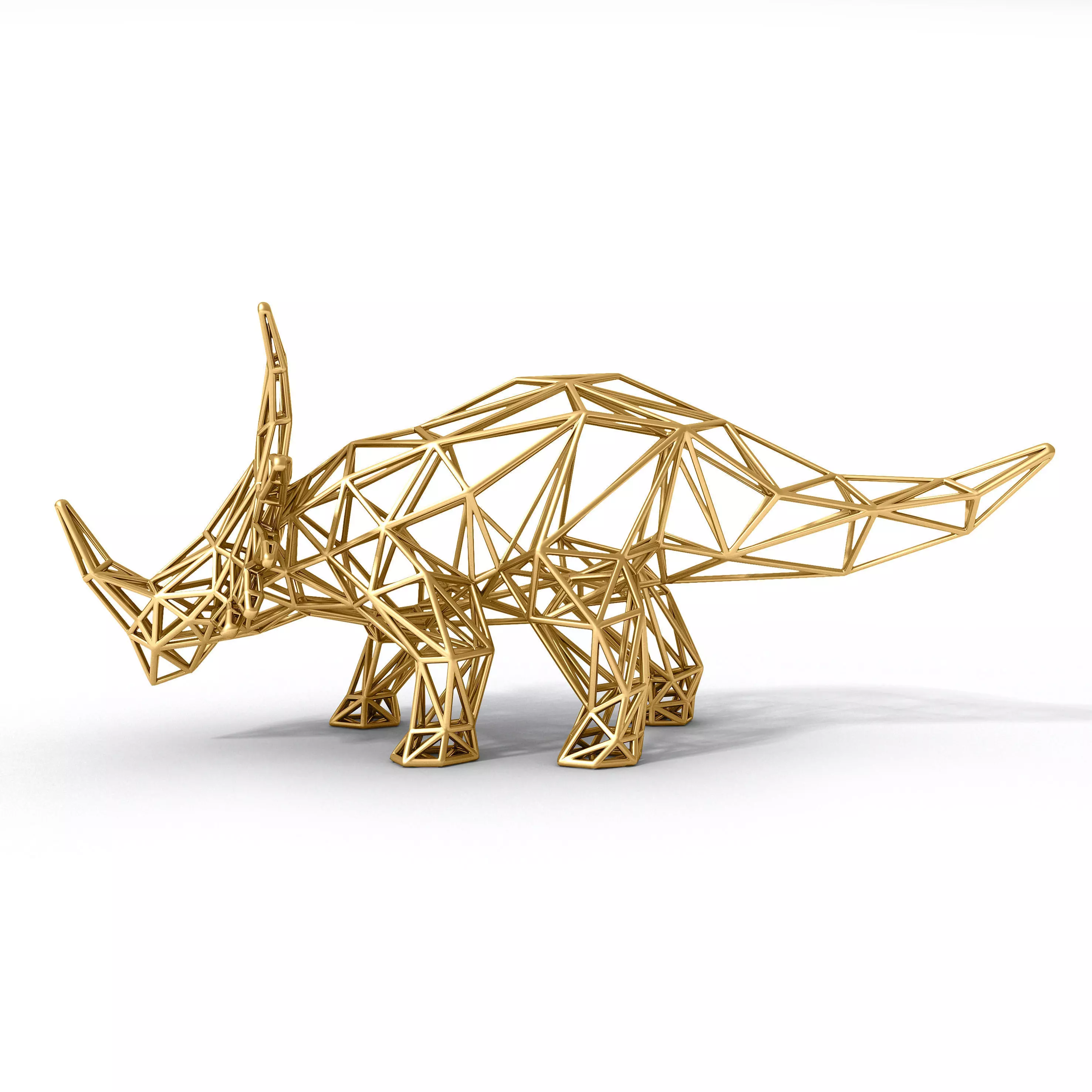 Styracosaurus Structural Frame Low-poly 3D model_0