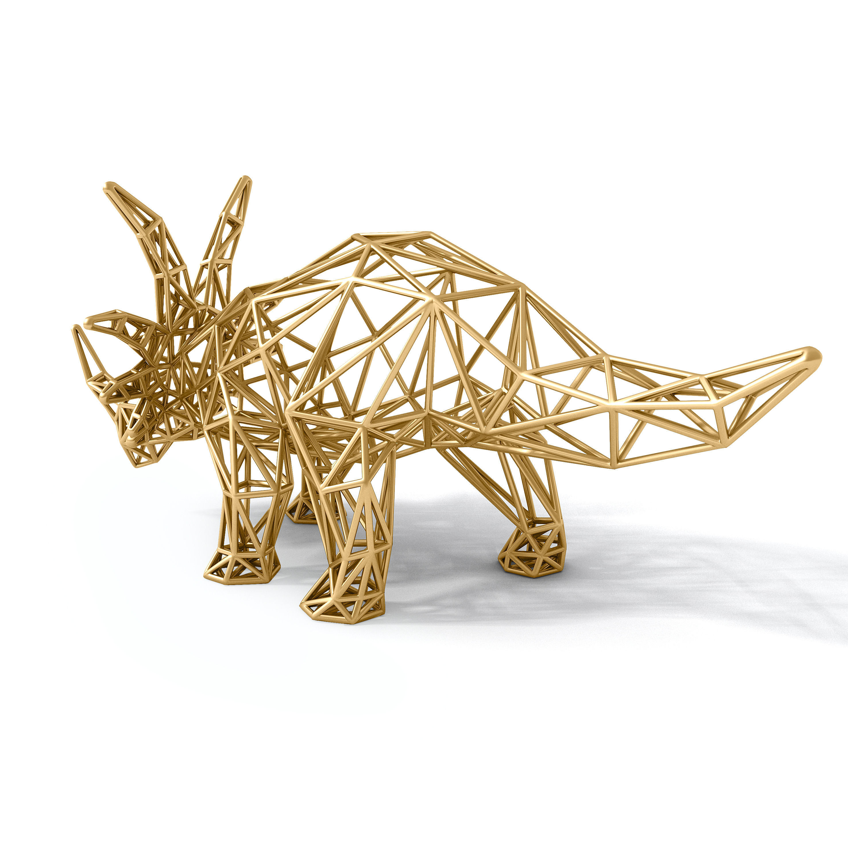Styracosaurus Structural Frame Low-poly 3D model_4