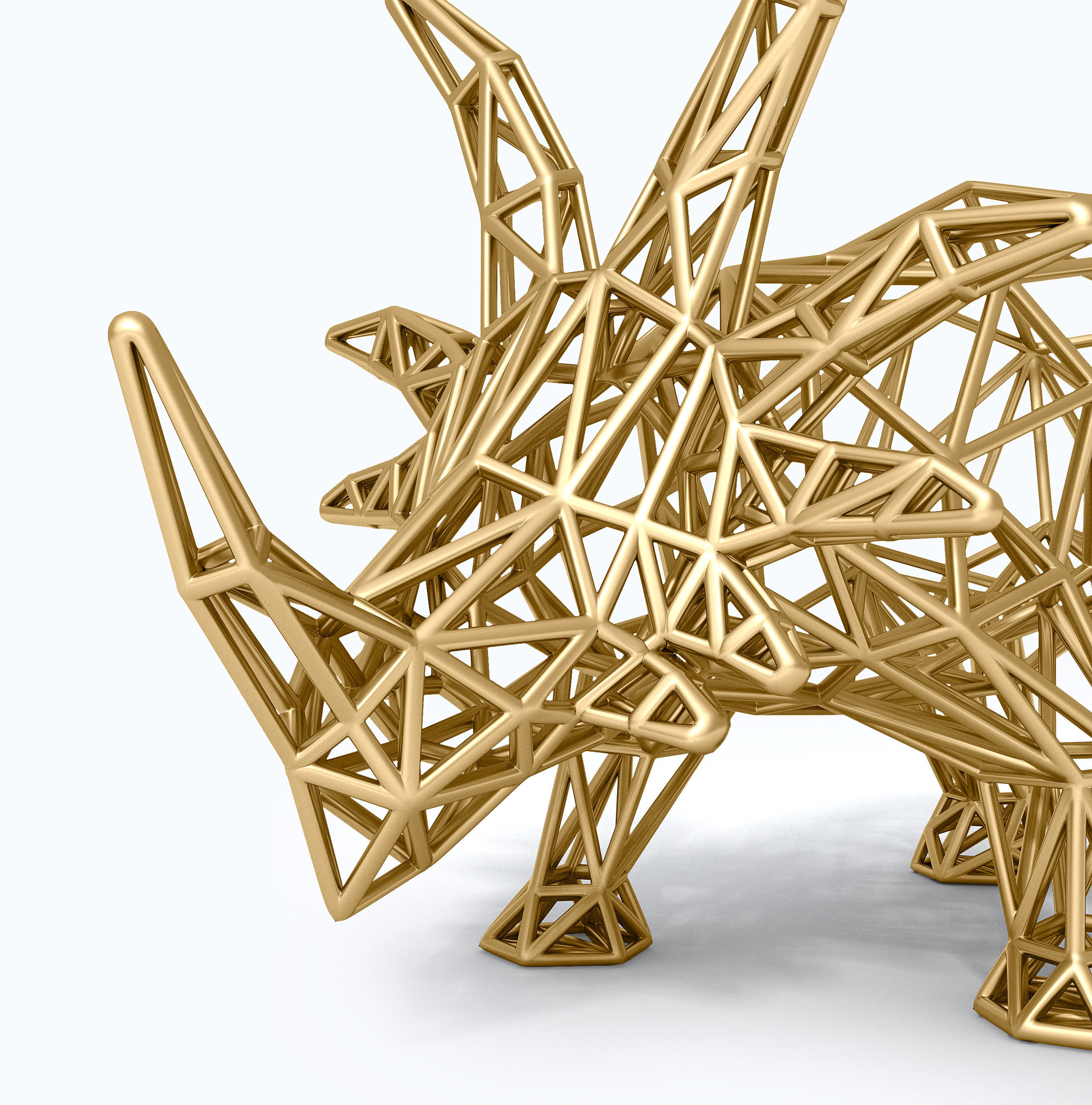 Styracosaurus Structural Frame Low-poly 3D model_3