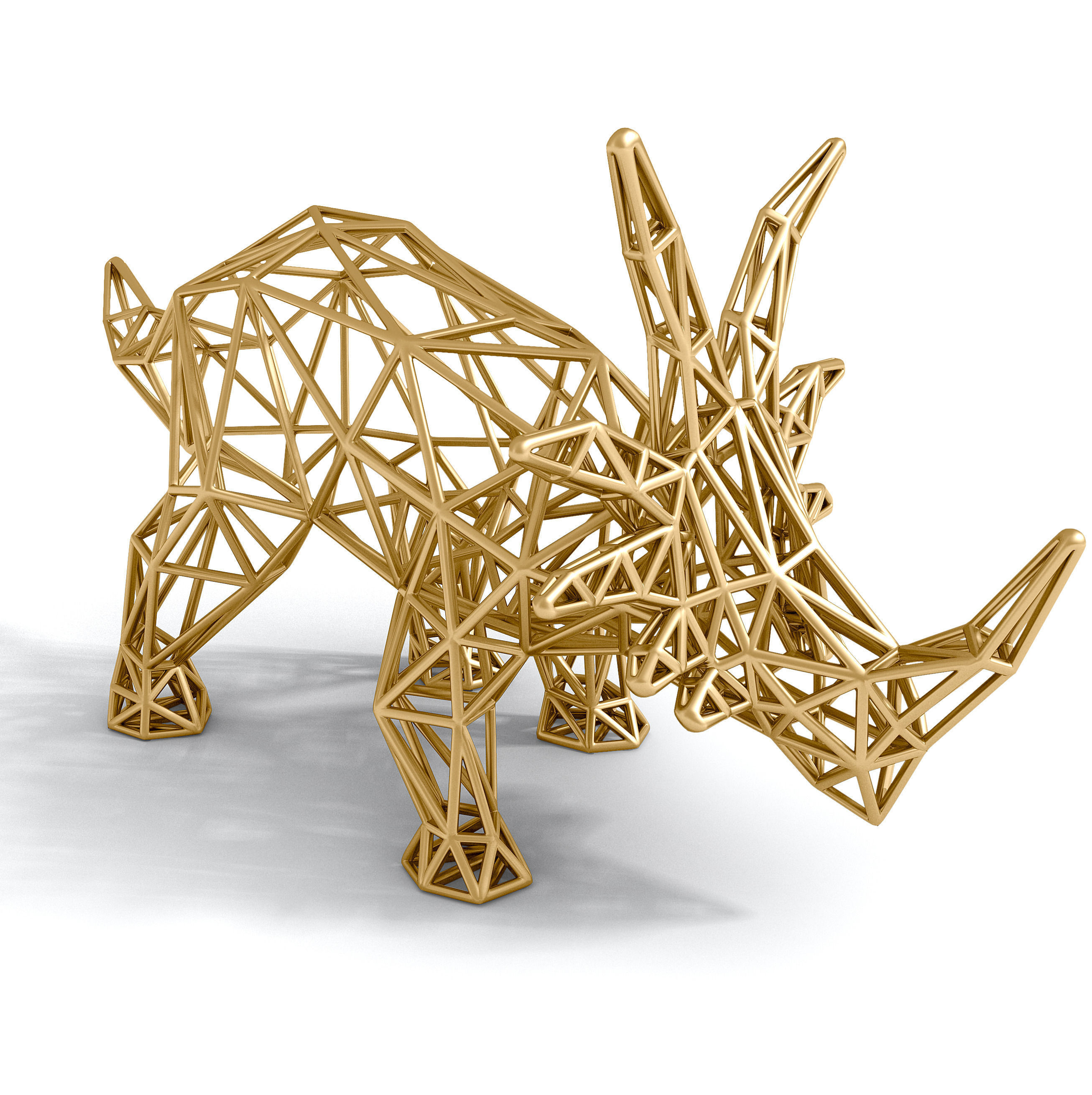 Styracosaurus Structural Frame Low-poly 3D model_2