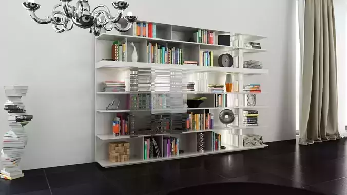 Molteni Sequence 1 with books -300x200x40 45 cm N04 in M4D Vol11