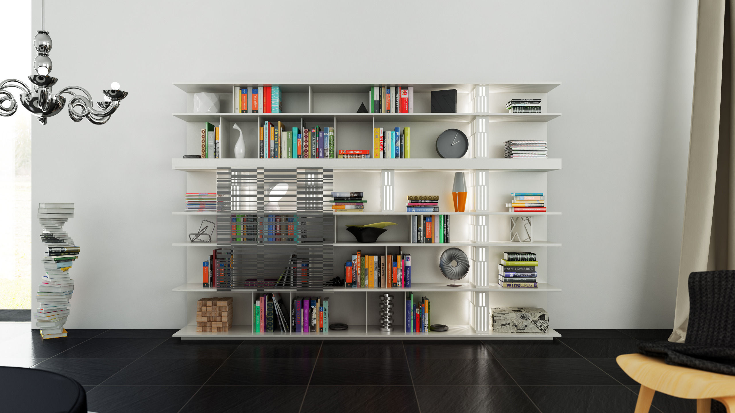 Molteni Sequence 1 with books -300x200x40 45 cm N04 in M4D Vol11 3D model_6