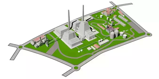 HEAT POWER PLANT 3D model