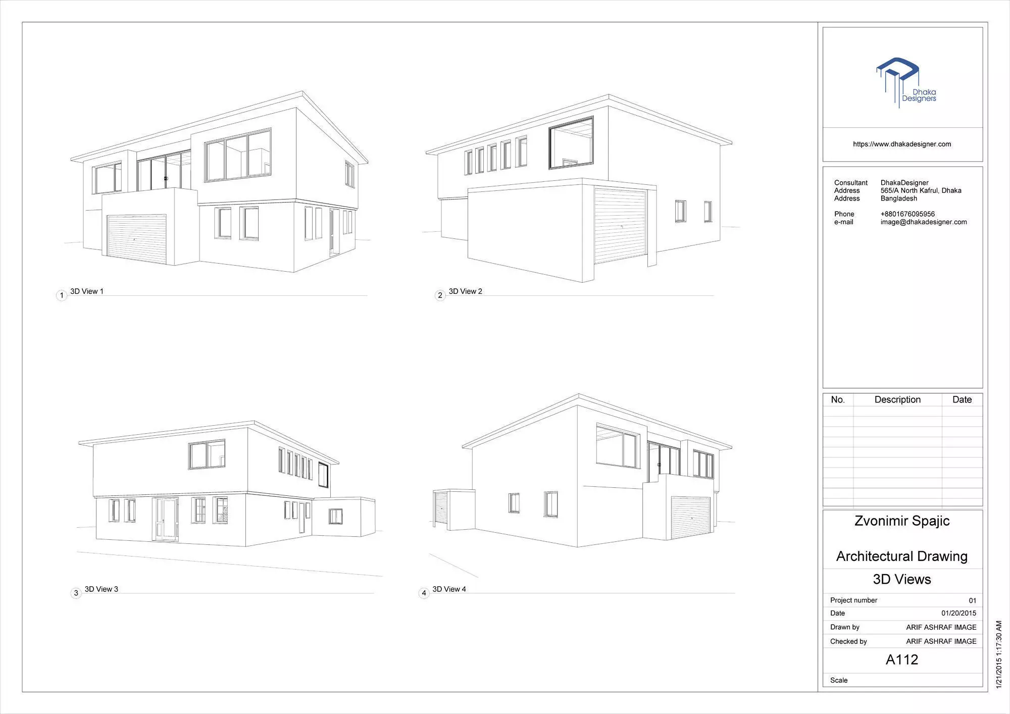 Architectural Drawing in Revit  Free 3D model_0
