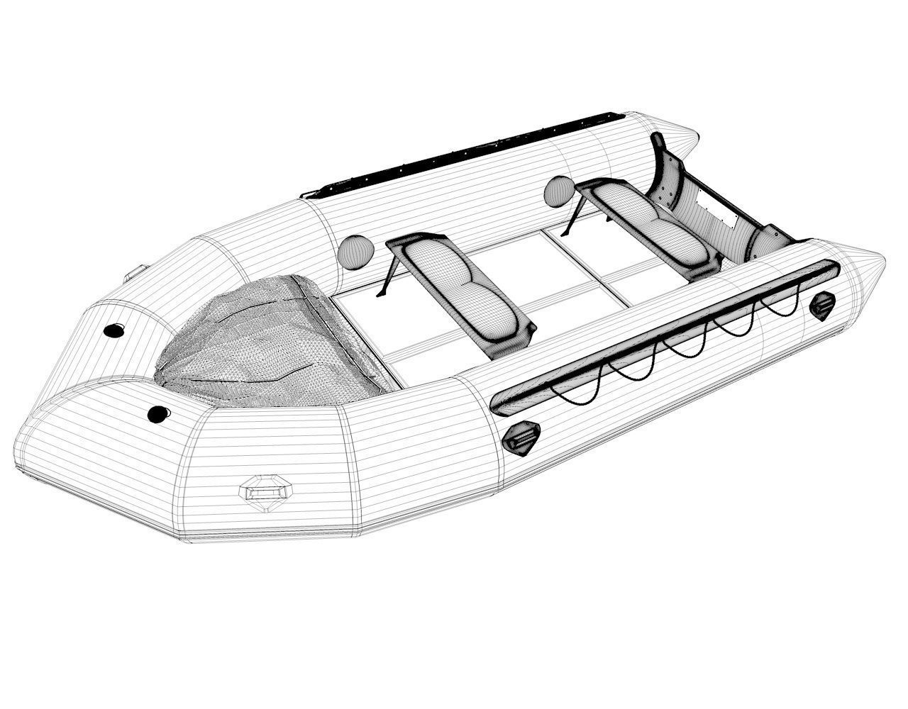 Zodiac Boat Raft 3D model_3
