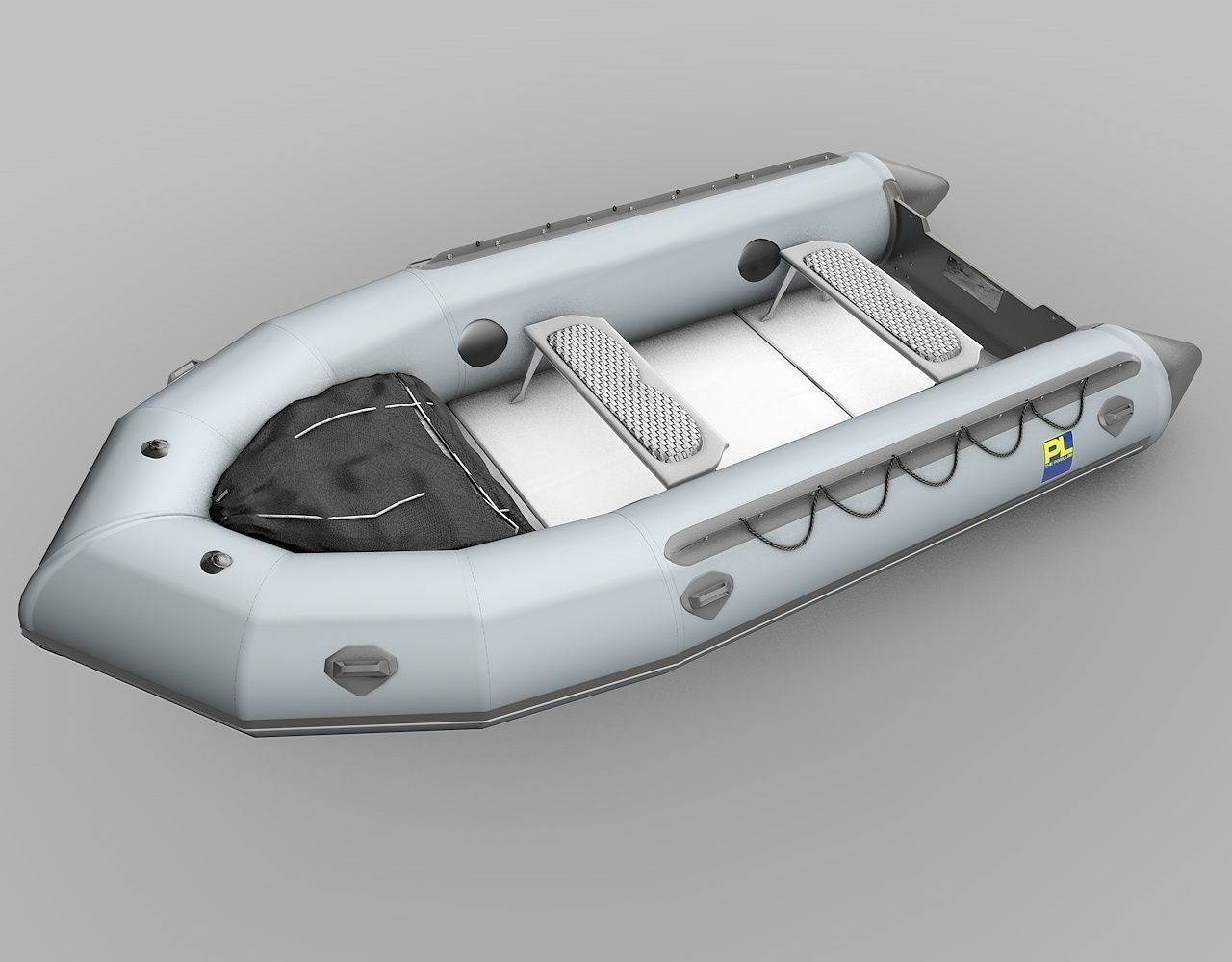 Zodiac Boat Raft 3D model_1