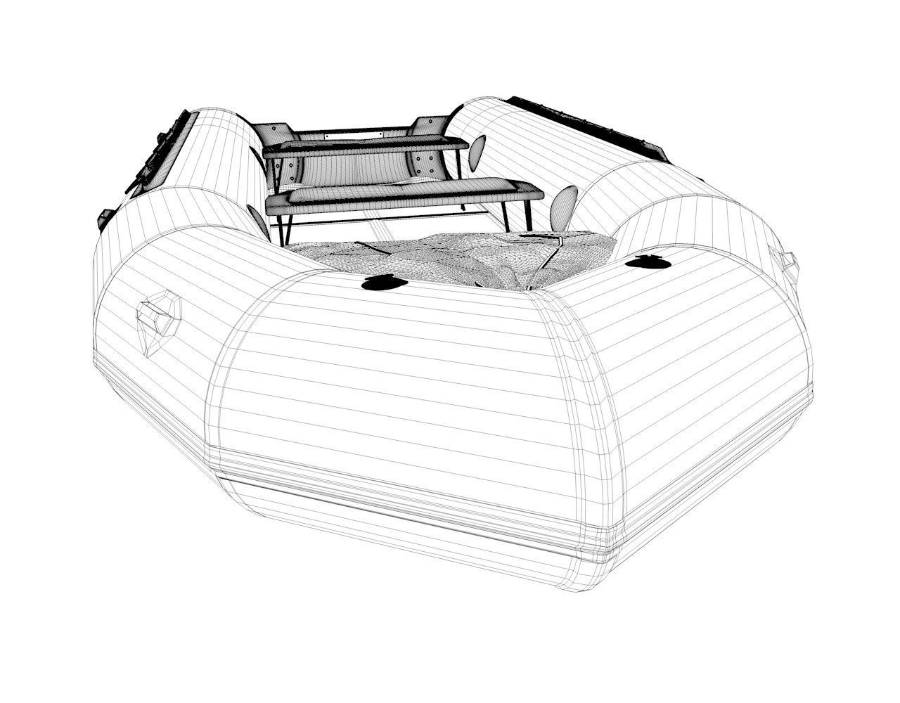 Zodiac Boat Raft 3D model_2