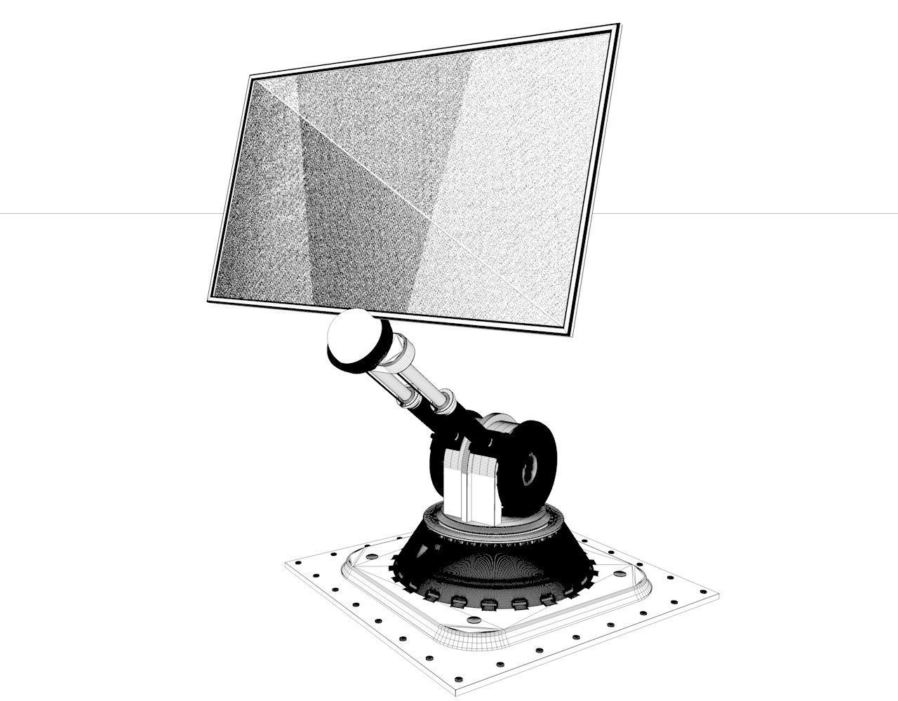 Screen Robot Arm 3D model_3