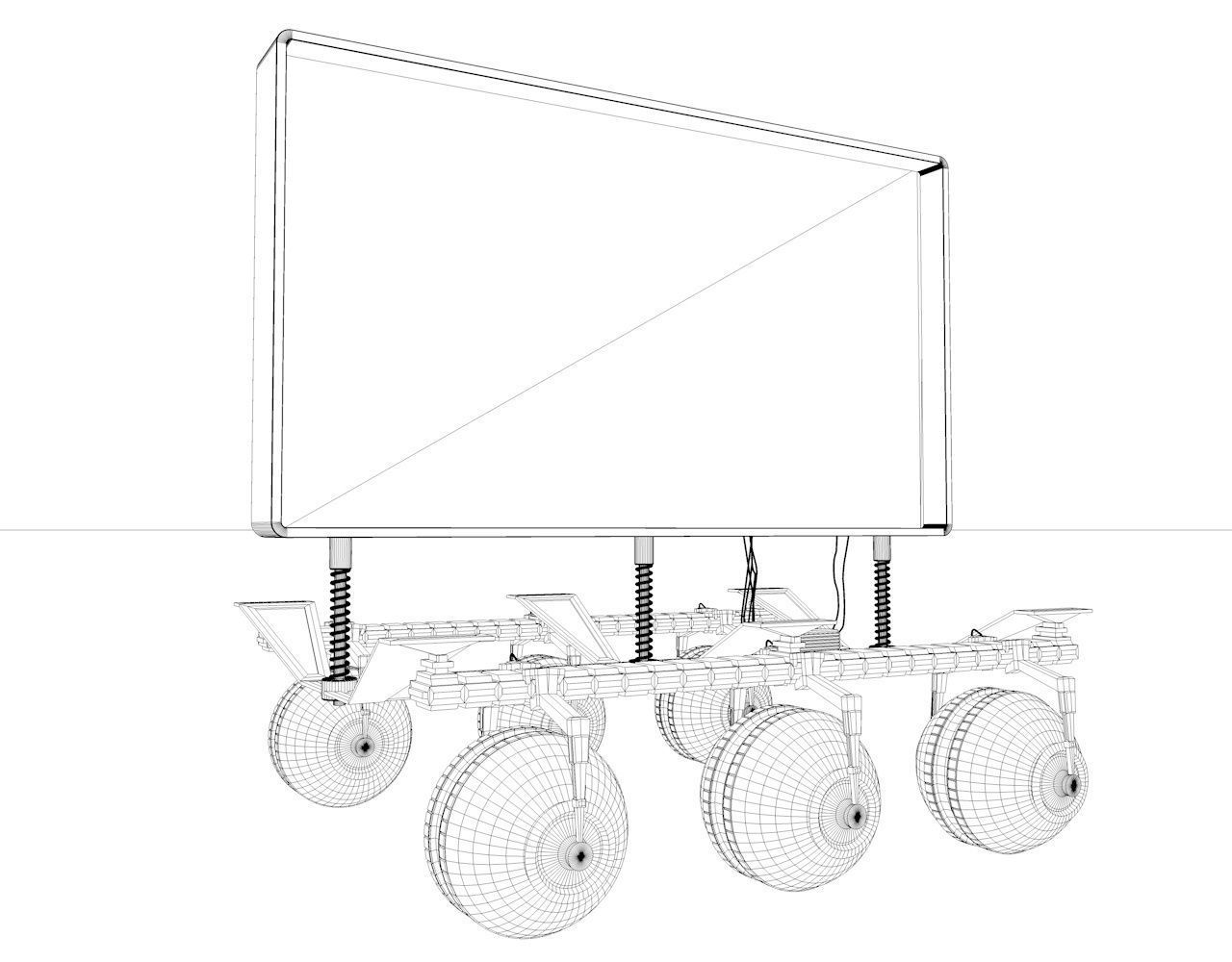 Robot Tech Screen 3D model_5