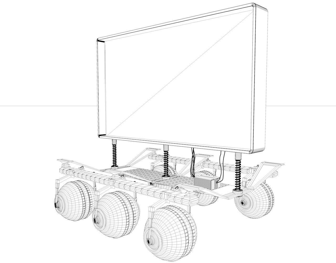 Robot Tech Screen 3D model_4