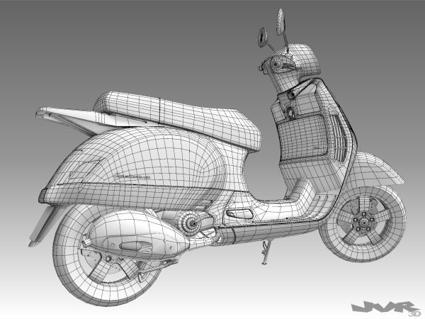 Vespa GT 200 3D model_7