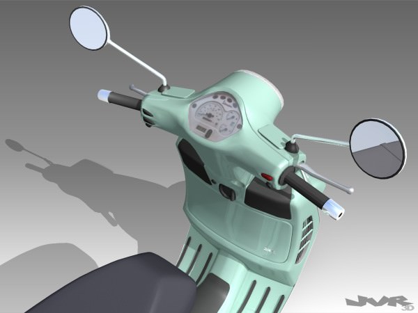 Vespa GT 200 3D model_5