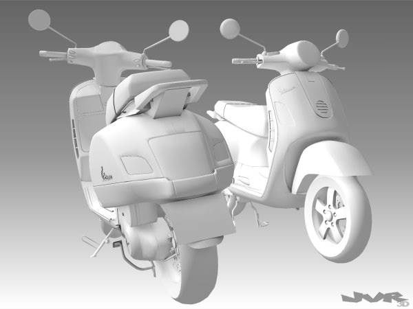 Vespa GT 200 3D model_10