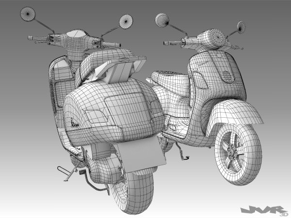 Vespa GT 200 3D model_9