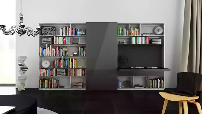 B and B bookcase 21 with books 