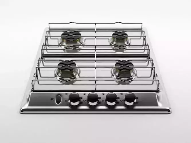 Hob gas stove with four burners