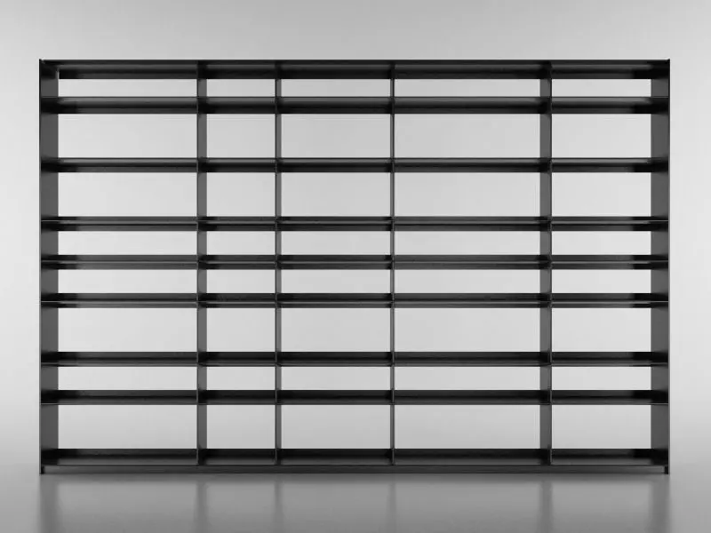 B and B bookcase 30 with books 3D model_0