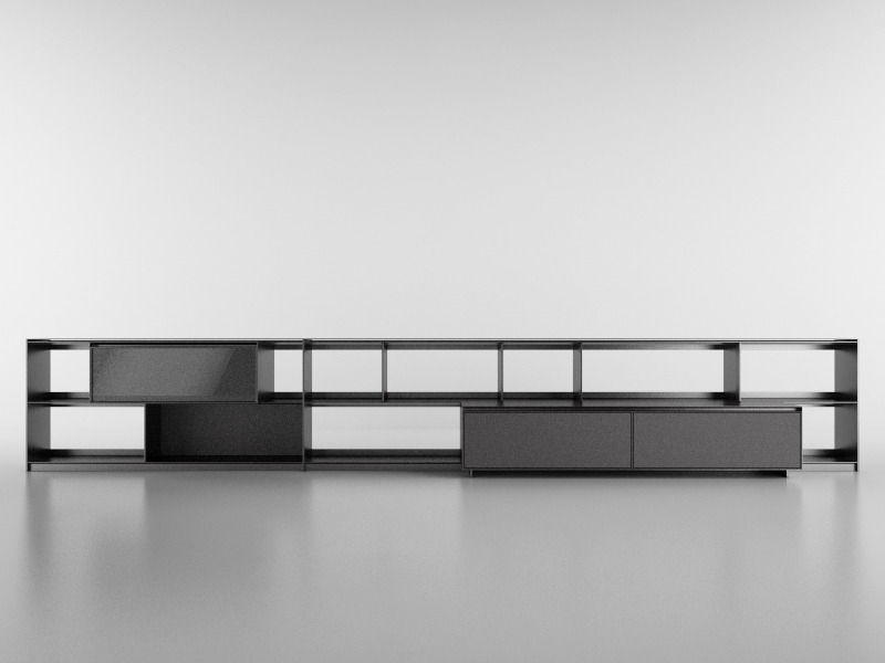 B and B bookcase 9 with books 3D model_5