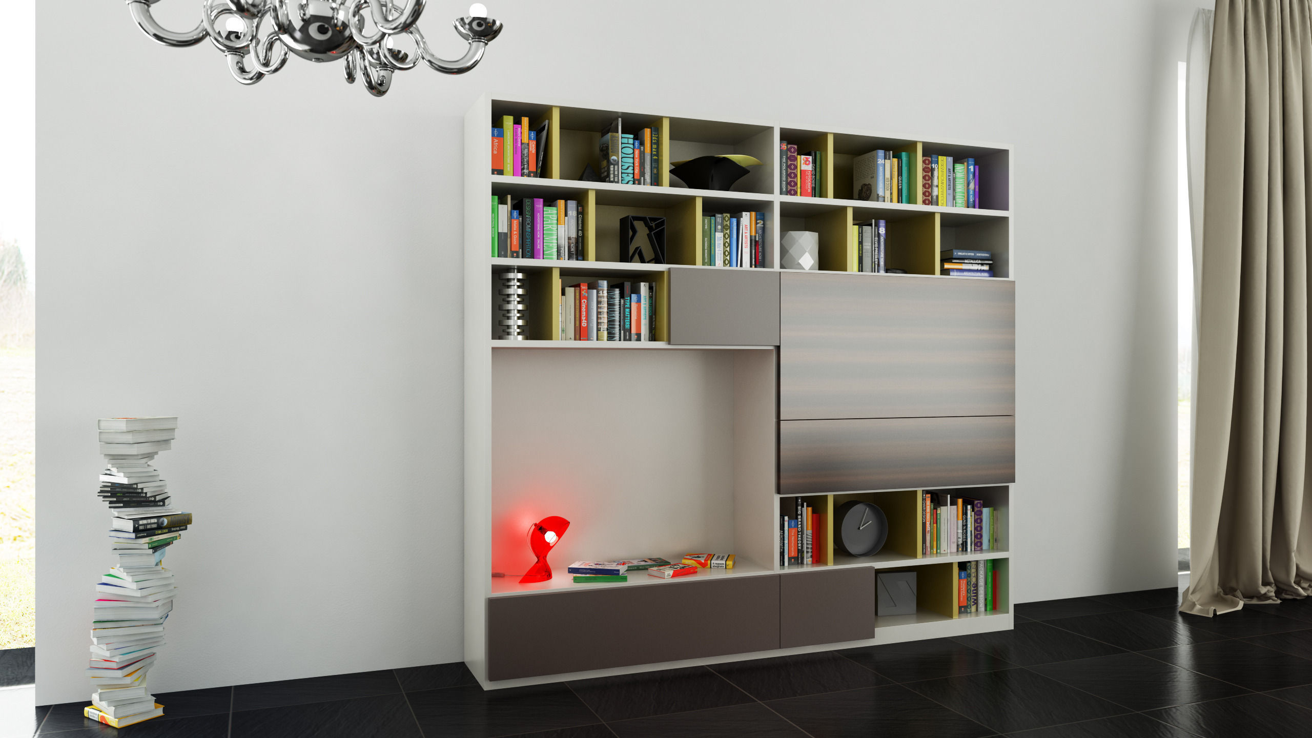 Molteni 505 4 with books   3D model_5