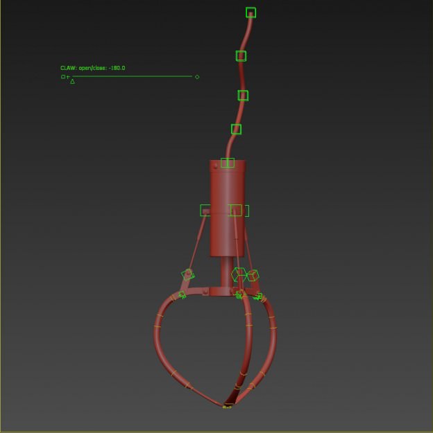 Claw Toy Rigged Animated 3D model_8