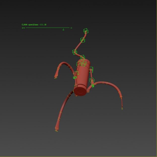 Claw Toy Rigged Animated 3D model_10