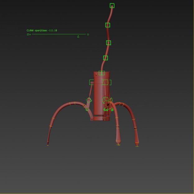 Claw Toy Rigged Animated 3D model_9
