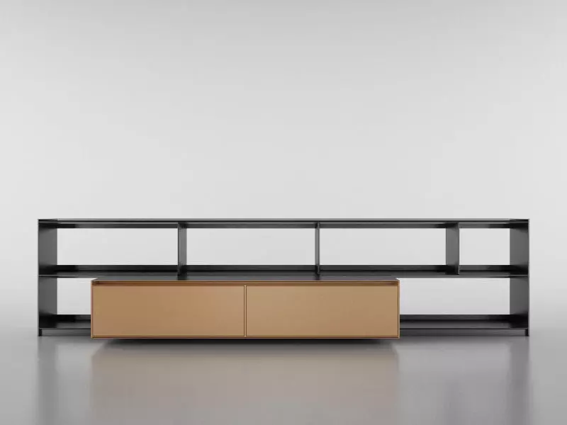 B and B bookcase 15 with books  3D model_0