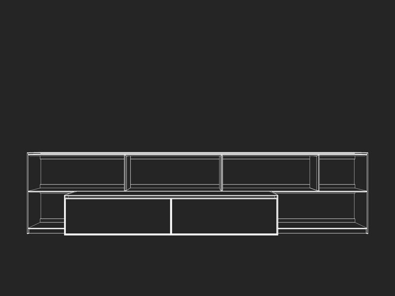 B and B bookcase 15 with books  3D model_5