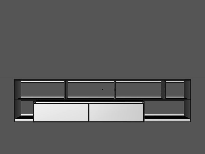 B and B bookcase 15 with books  3D model_3