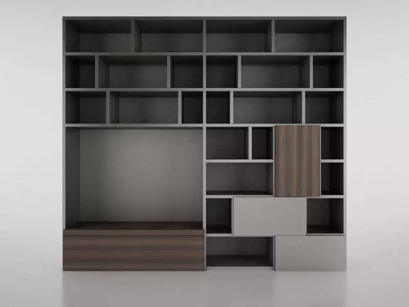 Molteni 505 2 with books 3D model_0