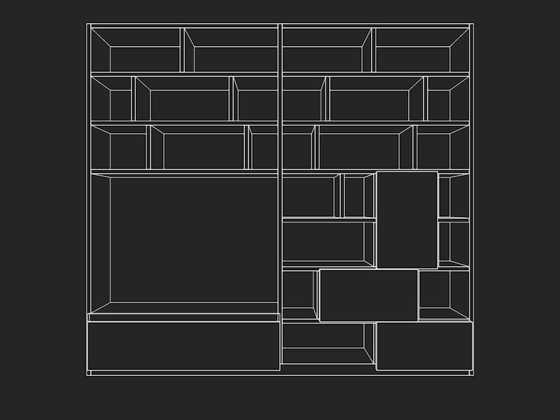 Molteni 505 2 with books 3D model_4