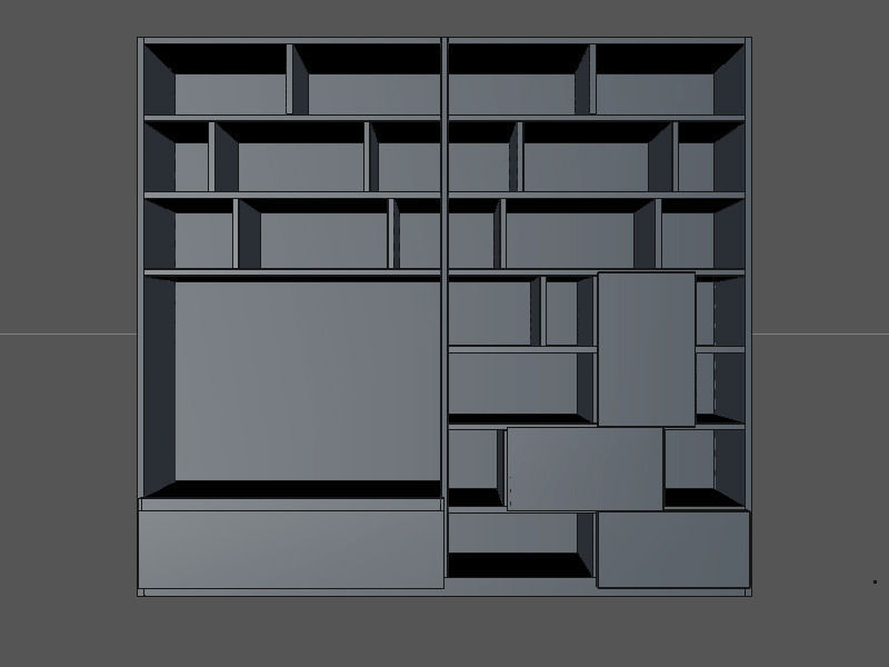 Molteni 505 2 with books 3D model_3