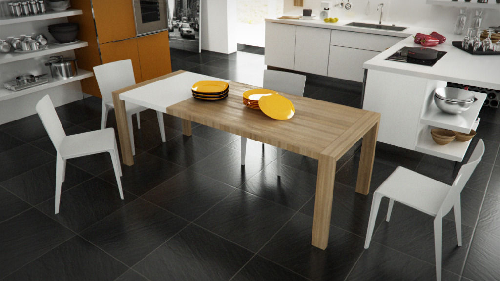 Calligaris Modern 160 cm open 3D model_2