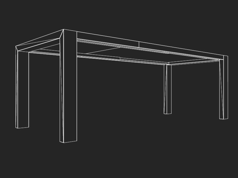 Calligaris Modern 160 cm open 3D model_4