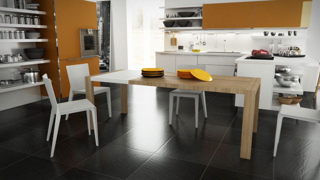 Calligaris Modern 160 cm open 3D model_3