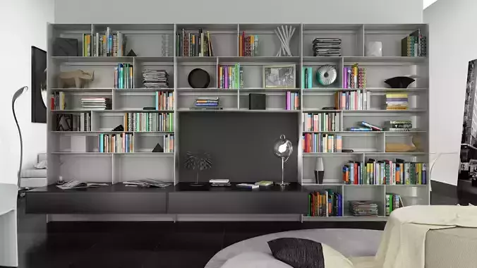 B and B bookcase 27 with books 