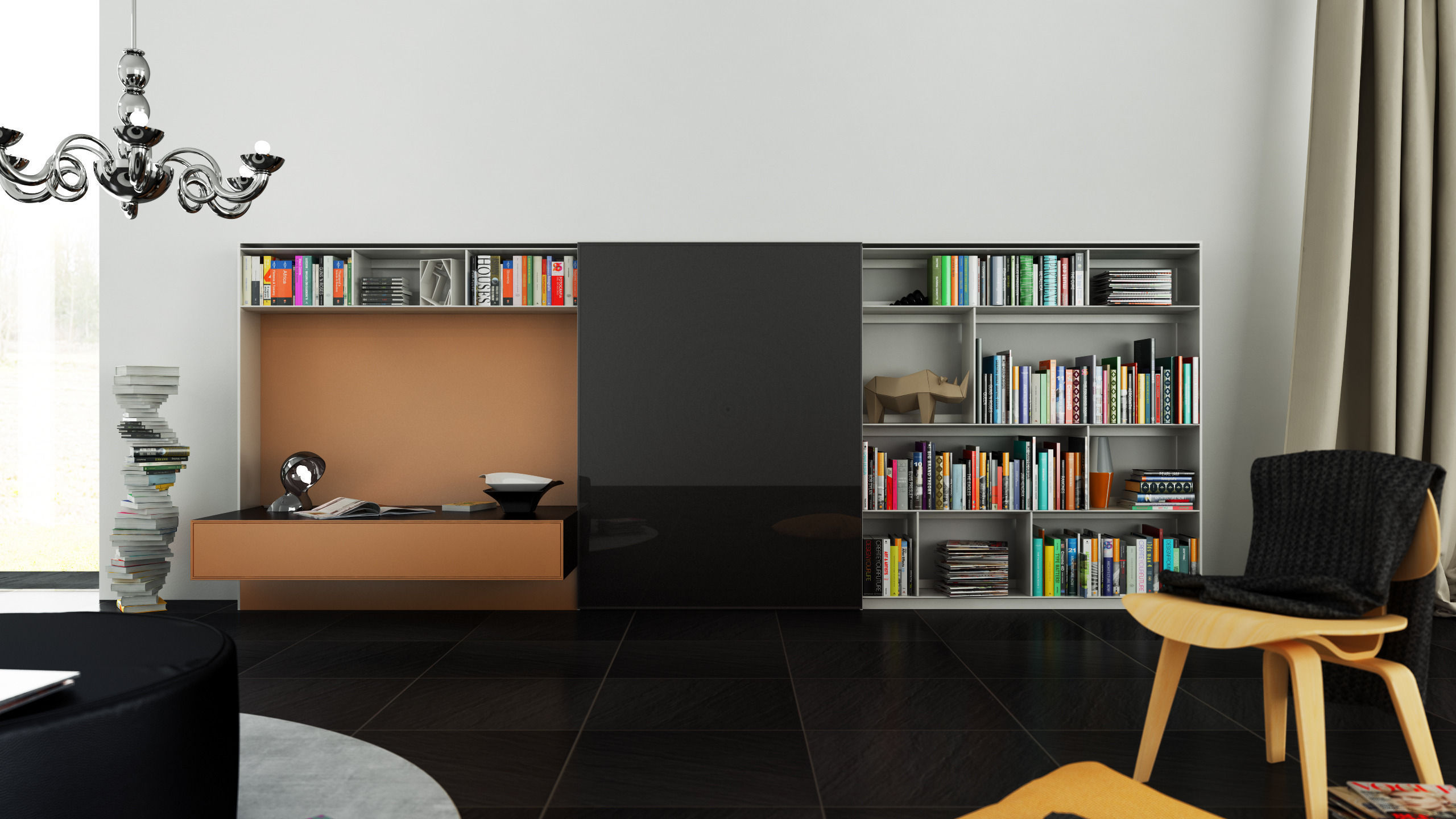 B and B Bookcase 3D model_1