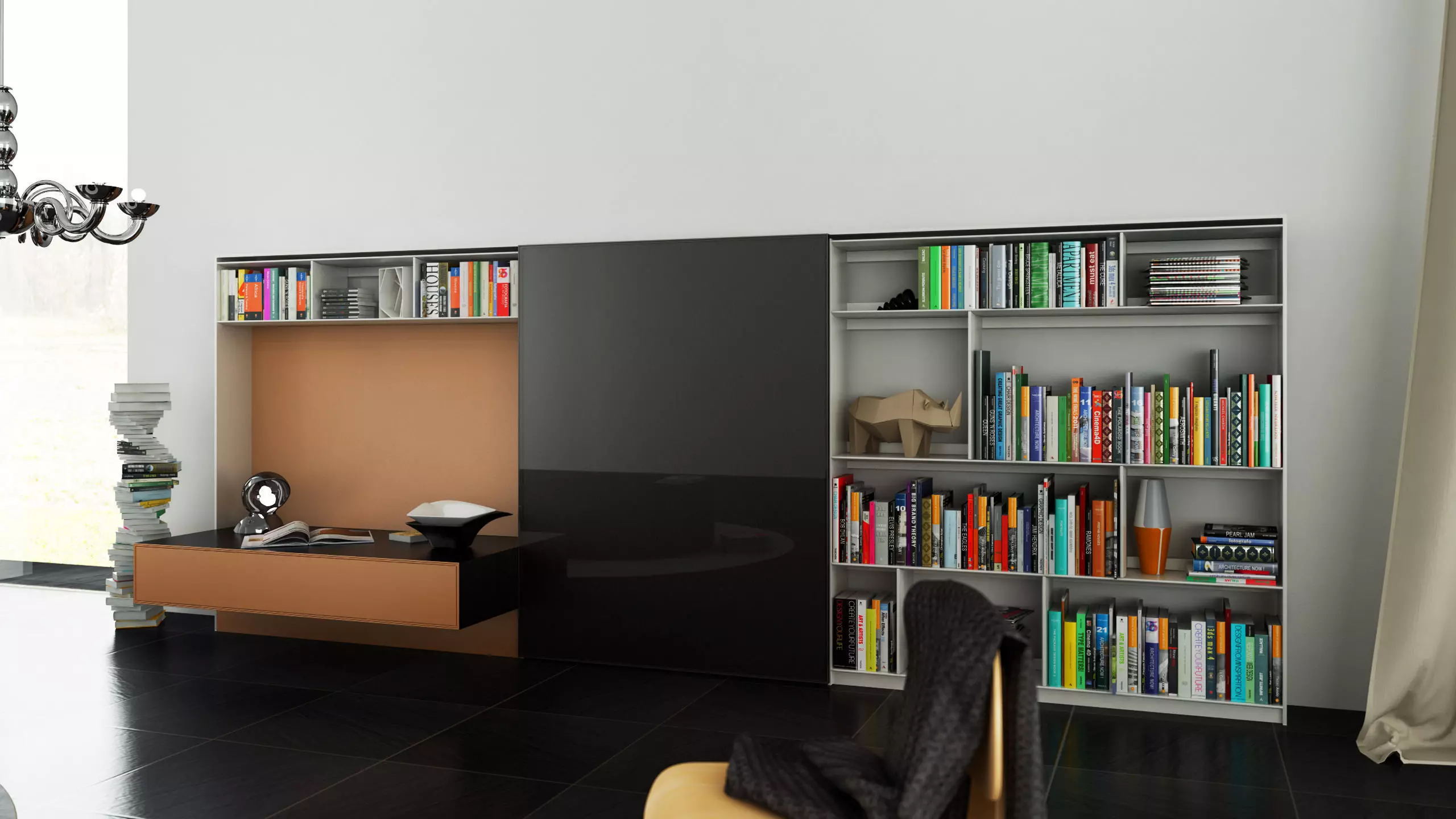 B and B Bookcase 3D model_0