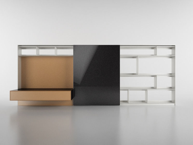 B and B Bookcase 3D model_3