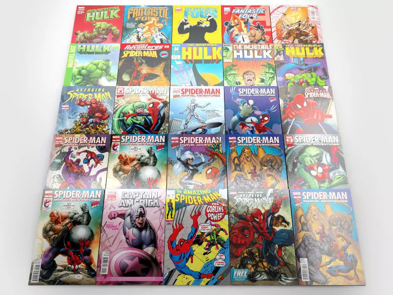Comics collection stack of comic books 3D model