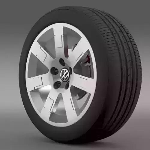 VW Polo Blue UK 2010 wheel