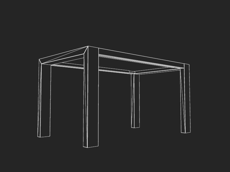 Calligaris Modern 140 cm closed 3D model_3