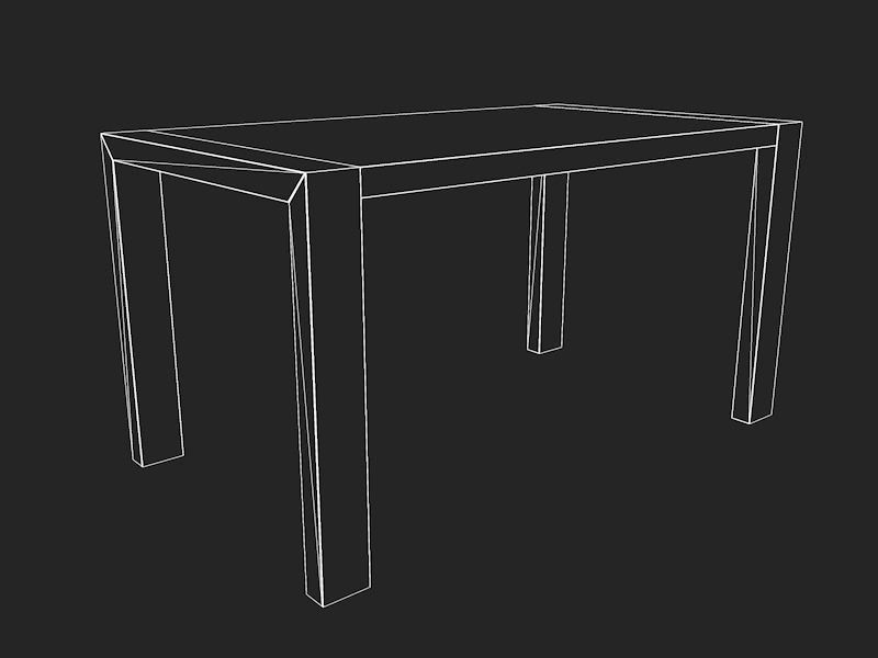 Calligaris Modern 140 cm closed 3D model_8