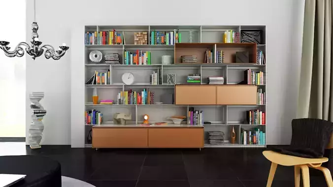 B and B bookcase 28 with books  