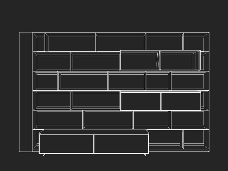 B and B bookcase 28 with books   3D model_6